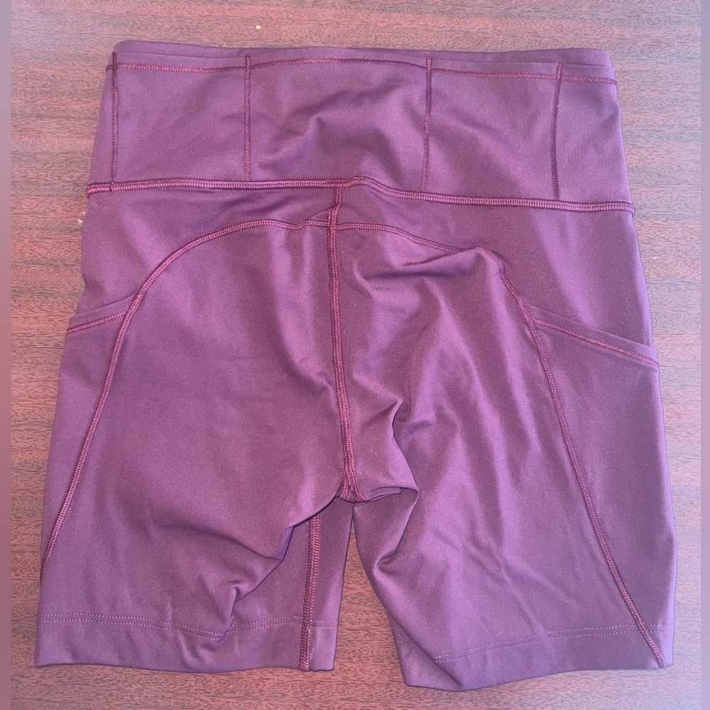 Lululemon Athletica Maroon Bike Shorts - Picture 3 of 3